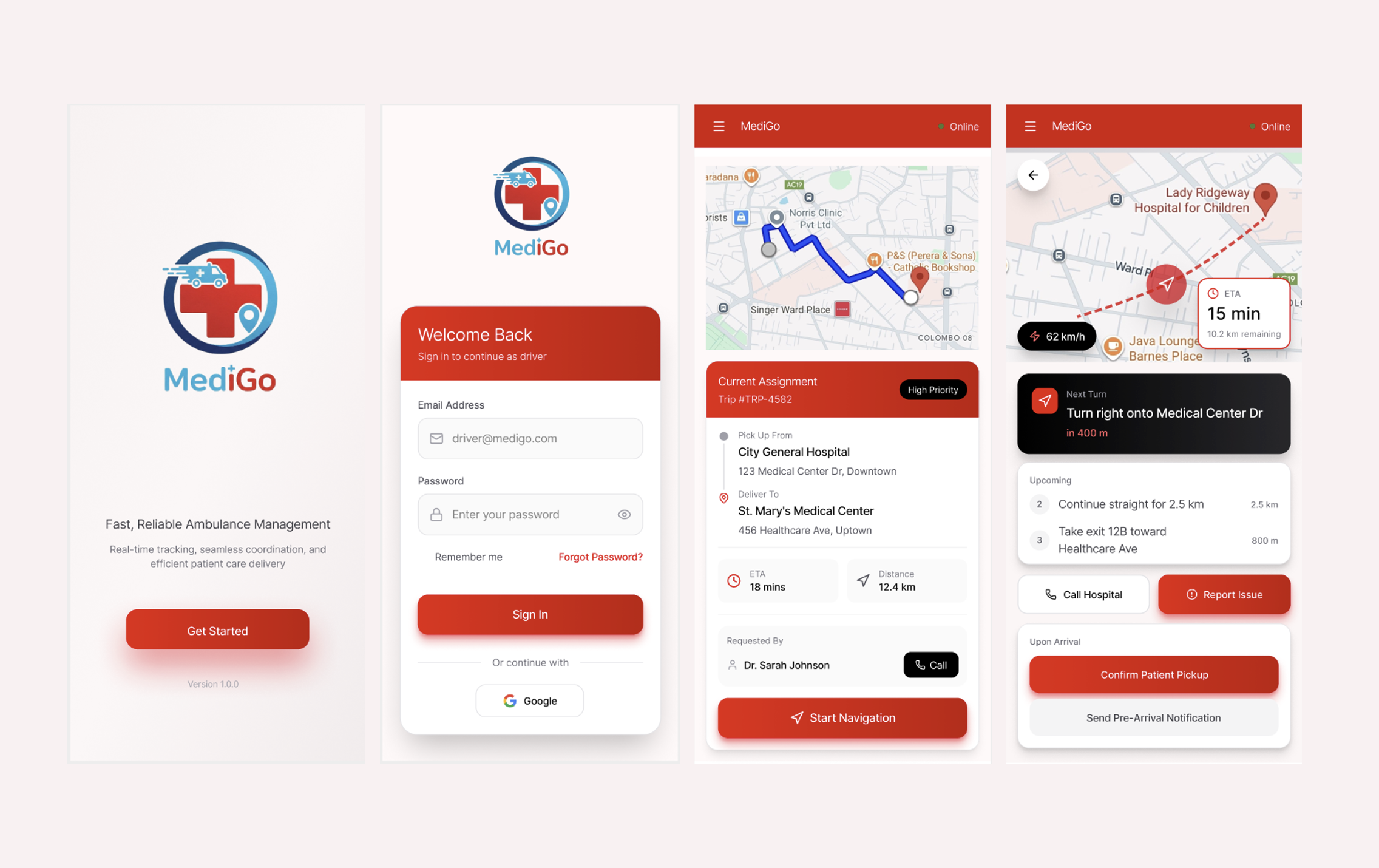 Driver Mobile App Screen